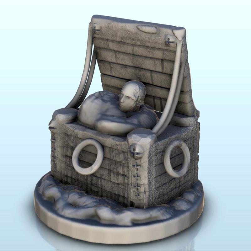 Wooden chest with rope on base (1)  - Pirate Jungle Island Beach Piracy Caribbean terrain