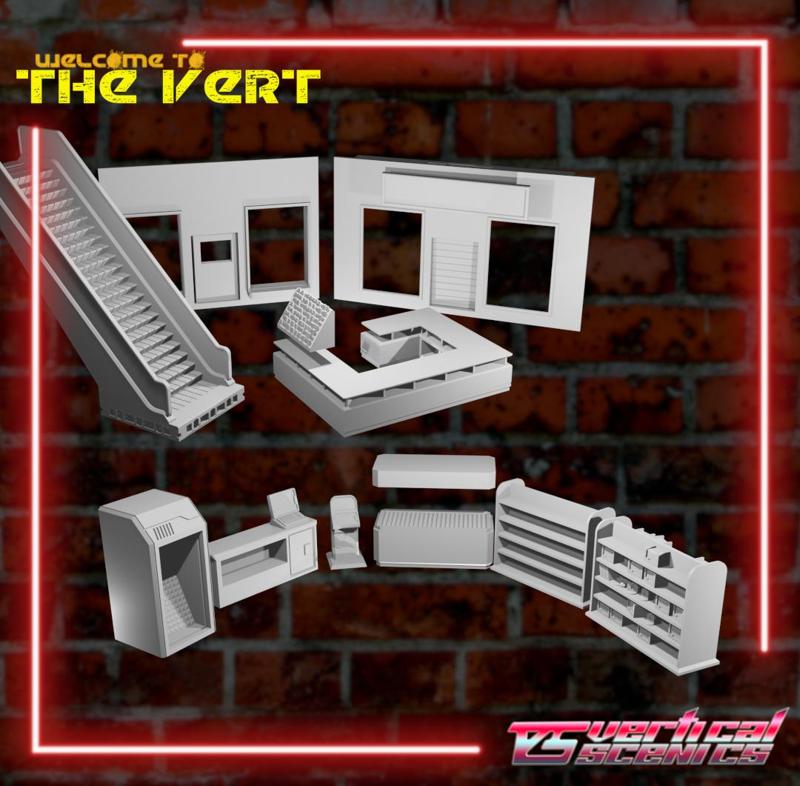 The Vert Cyberpunk Shopping mall scenery