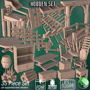 Wooden Themed Scatter Terrain