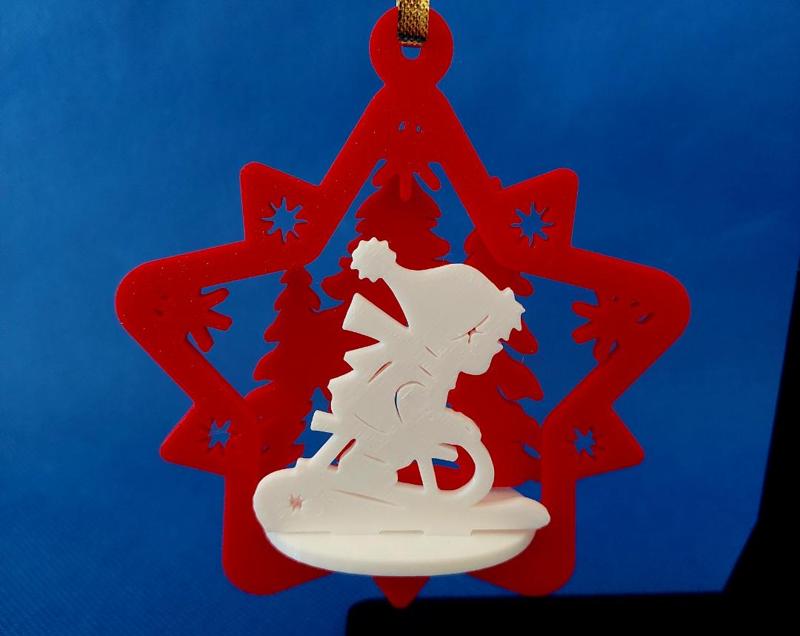 Christmas 3D Boy Sledding Ornament