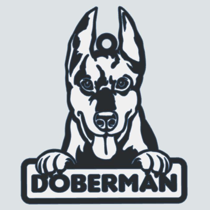 Doberman keychain