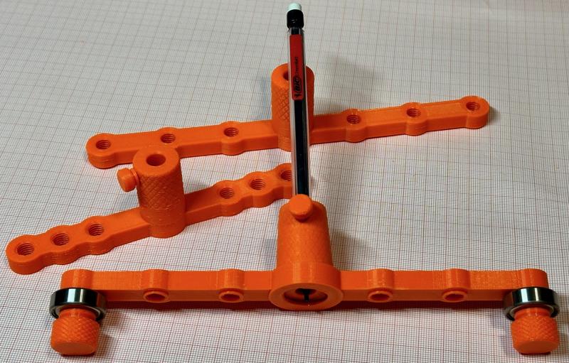 Centre marker tool set 120 and 160 mm with ball bearings and several guides