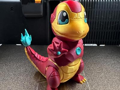 Charmander x Ironman Marvel Pokemon; Nostalgic 3D