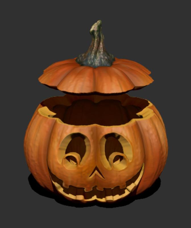 Textured pumpkin with lid