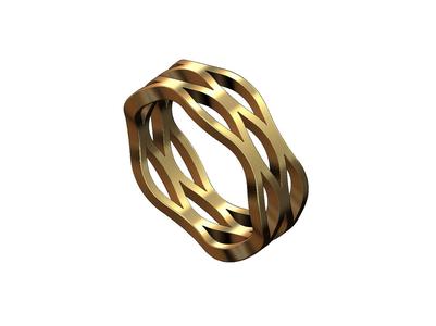 Wave mesh fashion band US sizes 5to10 3D print model