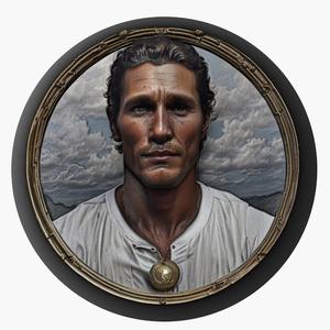 Matthew McConaughey medallion pendant