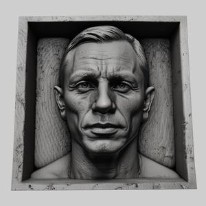 Daniel Craig head relief actor