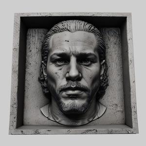 Kit Harington head relief actor
