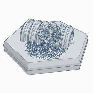 Sci-Fi Ruined Fusion Generator Hex Map Scale HMSSFR021