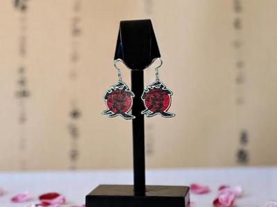 Kanji love earrings