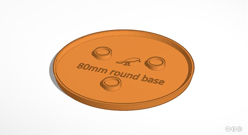 80mm round base (magnetic)