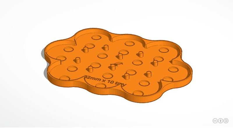 32mm (x10) movement tray (base to base)