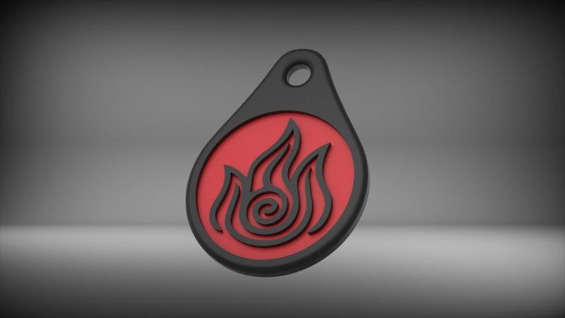 Fire element keychain