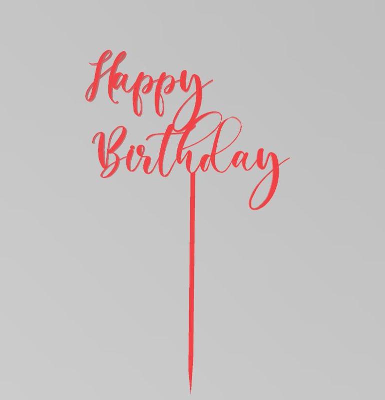 Happy Birthday Cake topper