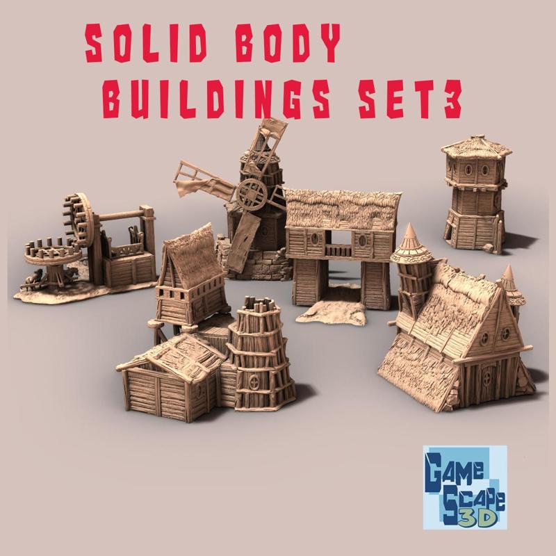 Solid Body Buildings Set 3
