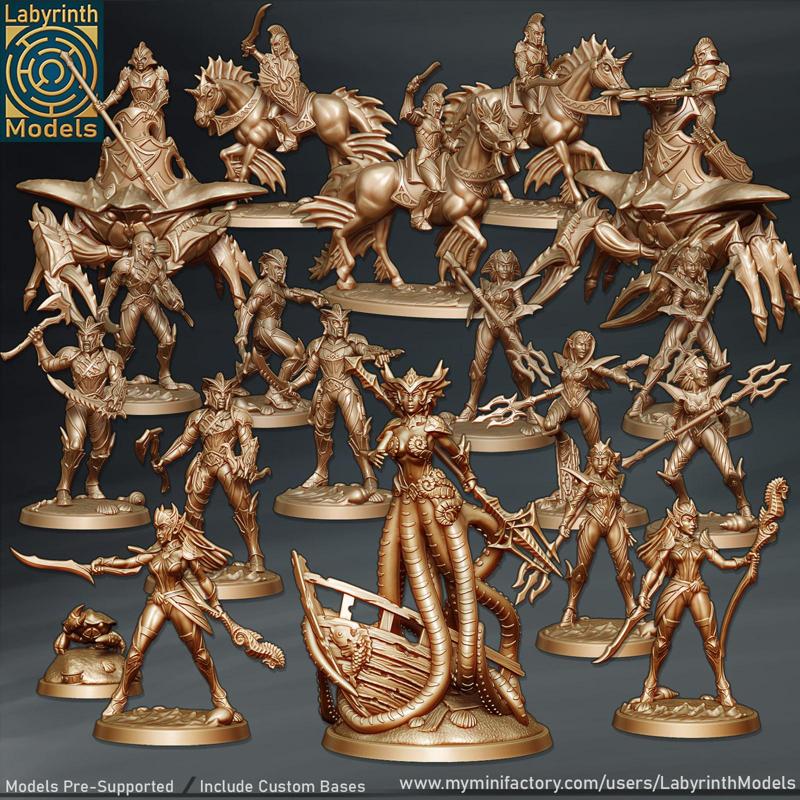 Sea Elves Collection Vol. 1 - 32mm scale