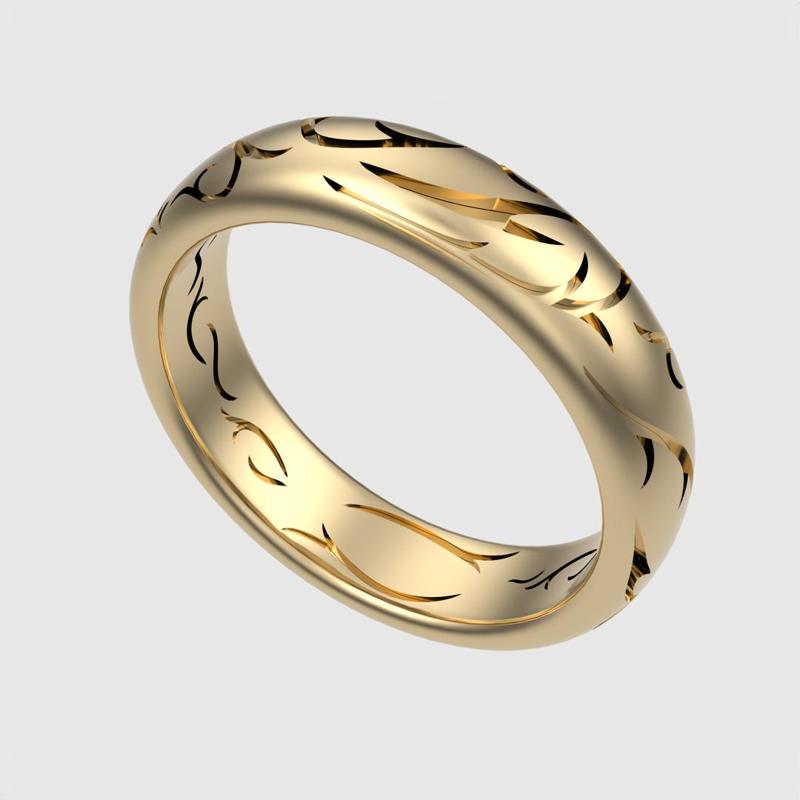 Intricate Carved Artisan Band 3D print