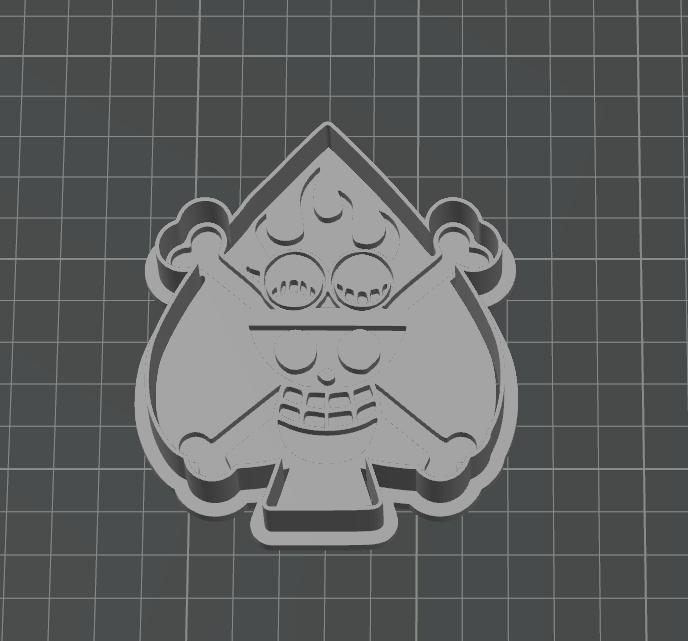 One Piece Ace Pirate Cookie Cutter Flag