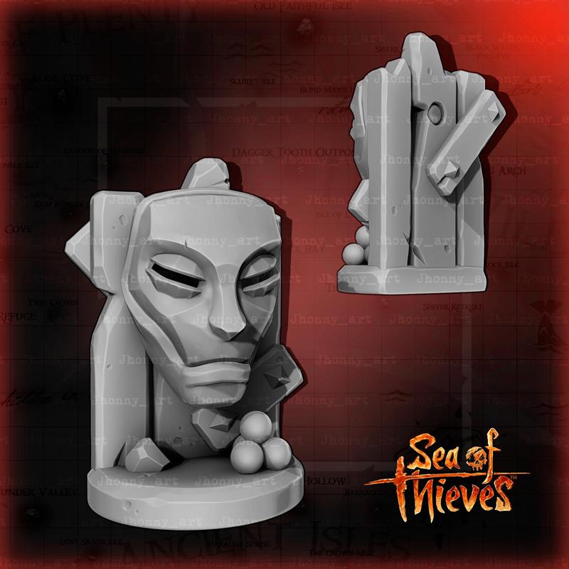 SEA OF THIEVES REAPER MASK DIORAMA 3D PRINT MODEL