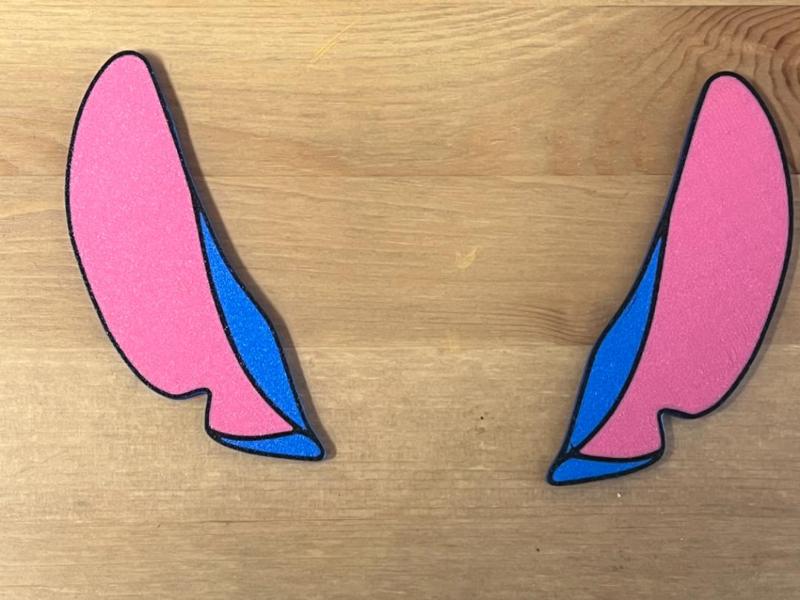 stitch ears  (printed face down)