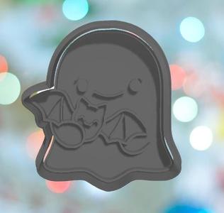 Halloween Ghost With Bat Cookie Cutter