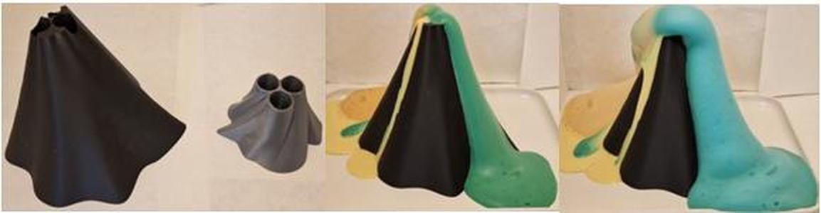 3-vent volcano for chemical experiments