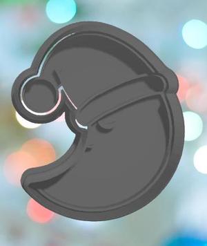 Baby Shower Half Moon With Hat Cookie Cutter