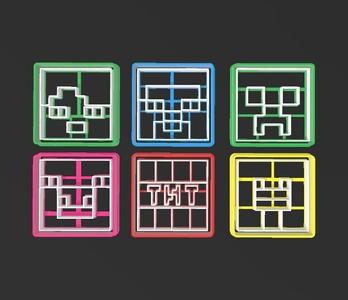 Minecraft, Set of 6 mini cookie cutters