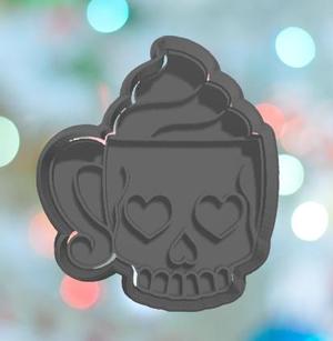 Halloween Skull Mug Cookie Cutter