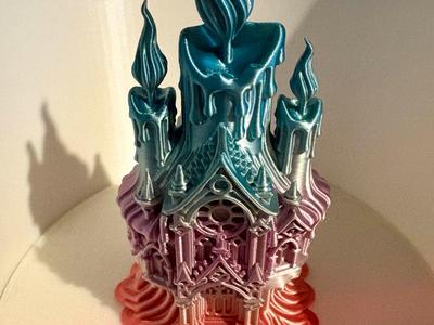 Melting candle gothic cathedral