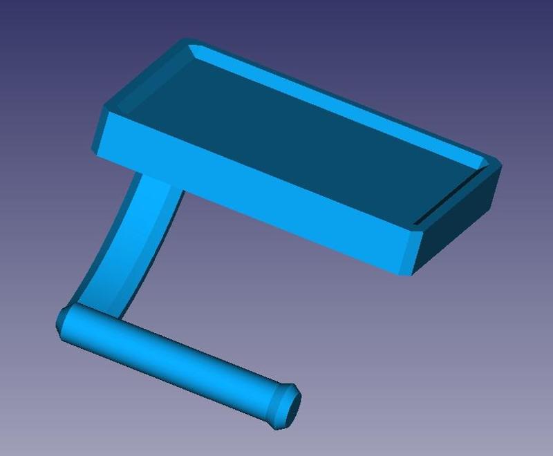 Toilet shelf with roll holder