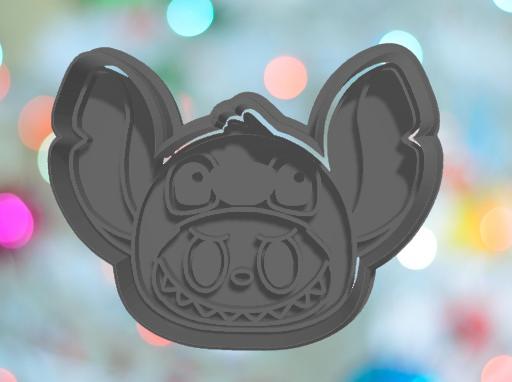 Labubu Stitch Face Cookie Cutter