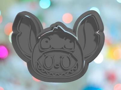 Labubu Stitch Face Cookie Cutter