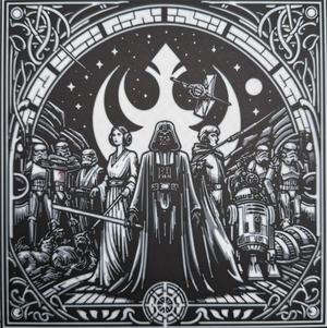 Wall art Plate of Darth Vader (Star Wars)