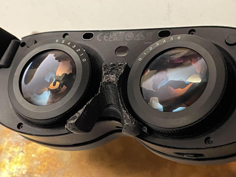 Vive XR Elite "nose" face gasket experimental design using 3D scan of your face.
