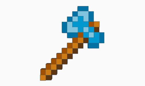 Minecraft Diamond Axe  [Multicolor | Multipart | Singlepart]