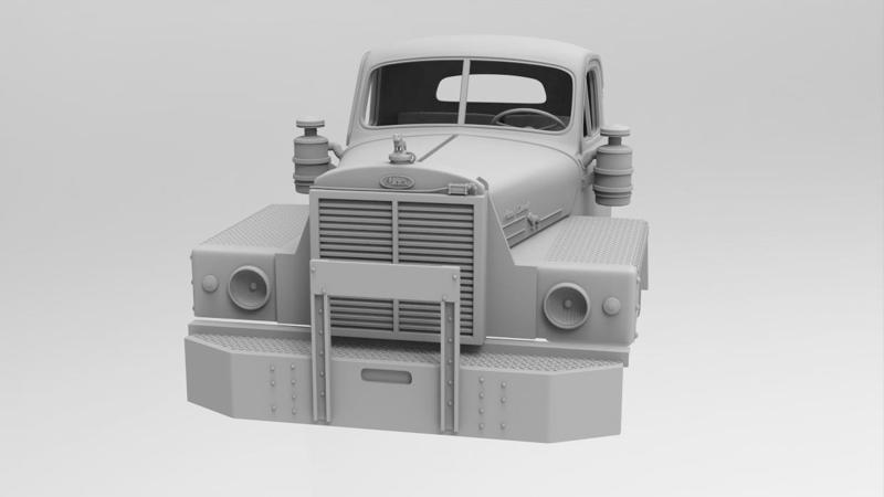 MACK B-81 FOR CUMMINS-V8 ENGINE HOOD 1/25 SCALE CAB