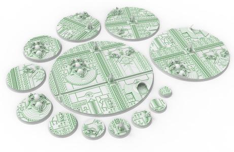 Cinan haven - 183 Round & Oval & Hexagonal bases for wargame set 3