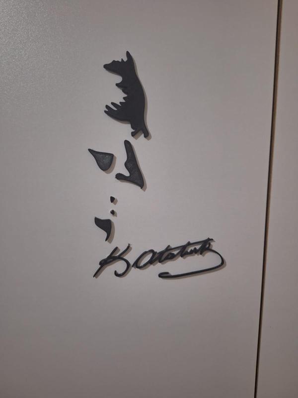 signed Atatürk siluette