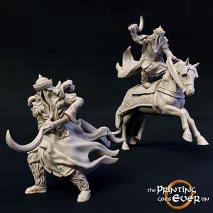 Dark Swordmaster - On Foot and Mounted - Presupported