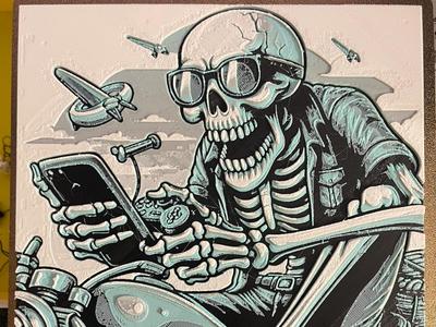 A skeleton on a motorcycle - 2 - a1mini
