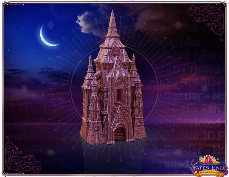 Vampiric Cathedral Dice Tower - SUPPORT FREE!