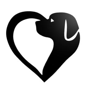 Dog heart wall decor
