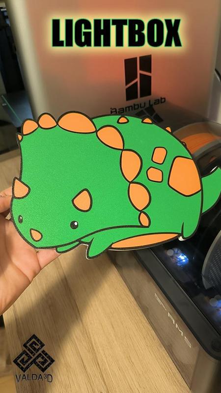 Triceratops Lightbox  - Led Lamp