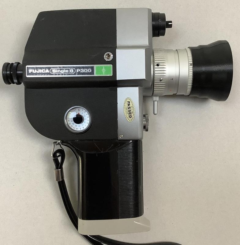 Lens cap and hood for Fujica P300 cine camera