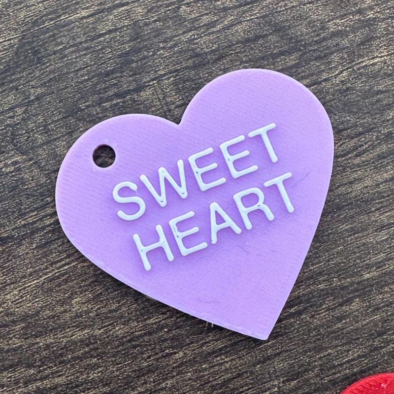 Sweatheart Conversation Heart Keychain