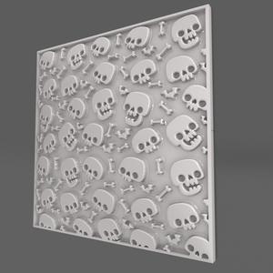 Skull 3D WALL PANEL 3DWPRAJ103