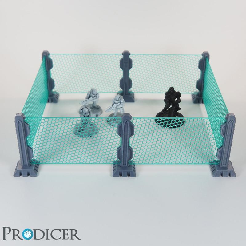 Tabletop sci-fi terrain energy barrier or laser fence by PRODICER