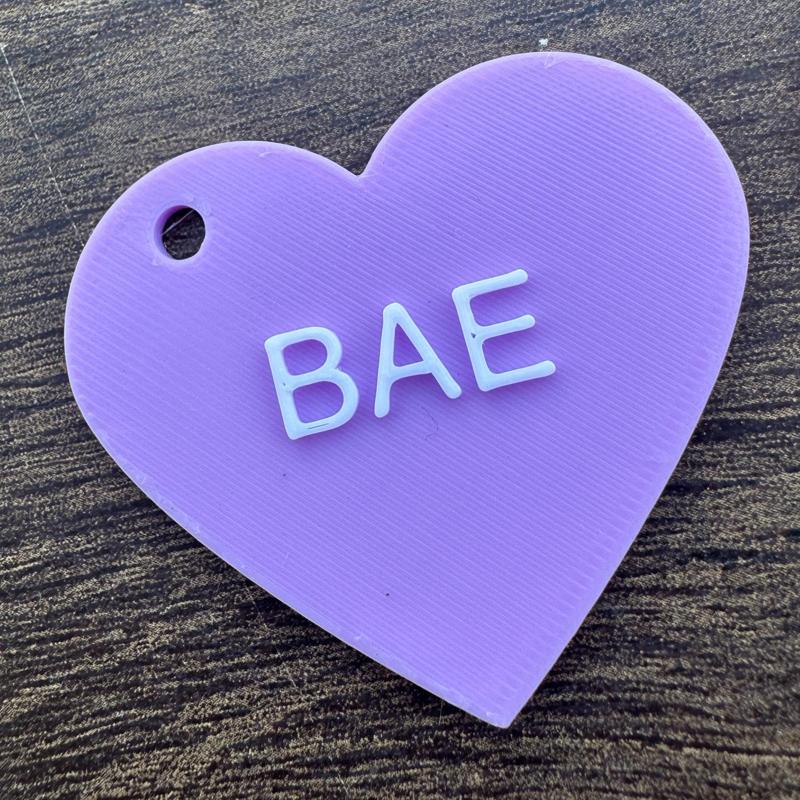 BAE Conversation Heart Keychain