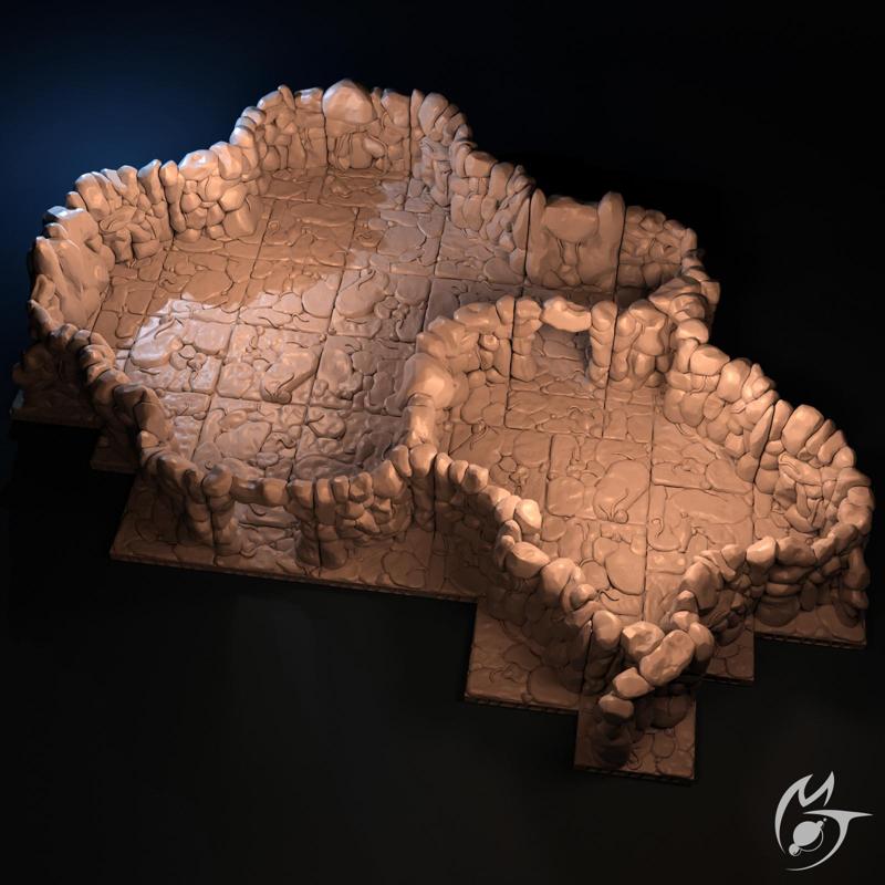 The Goblin Cave - Dungeon Tiles - modular OpenLOCK terrain